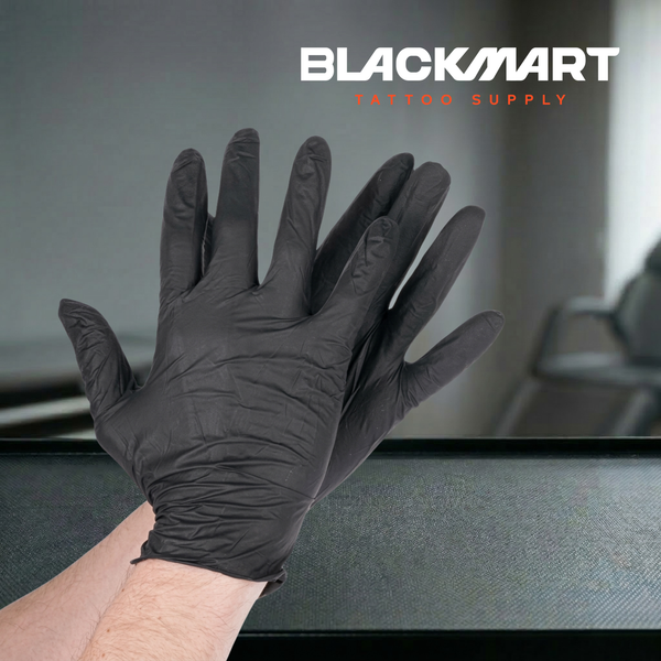 Guantes de Nitrilo Negro x100 Und